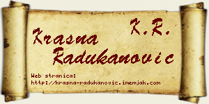 Krasna Radukanović vizit kartica
